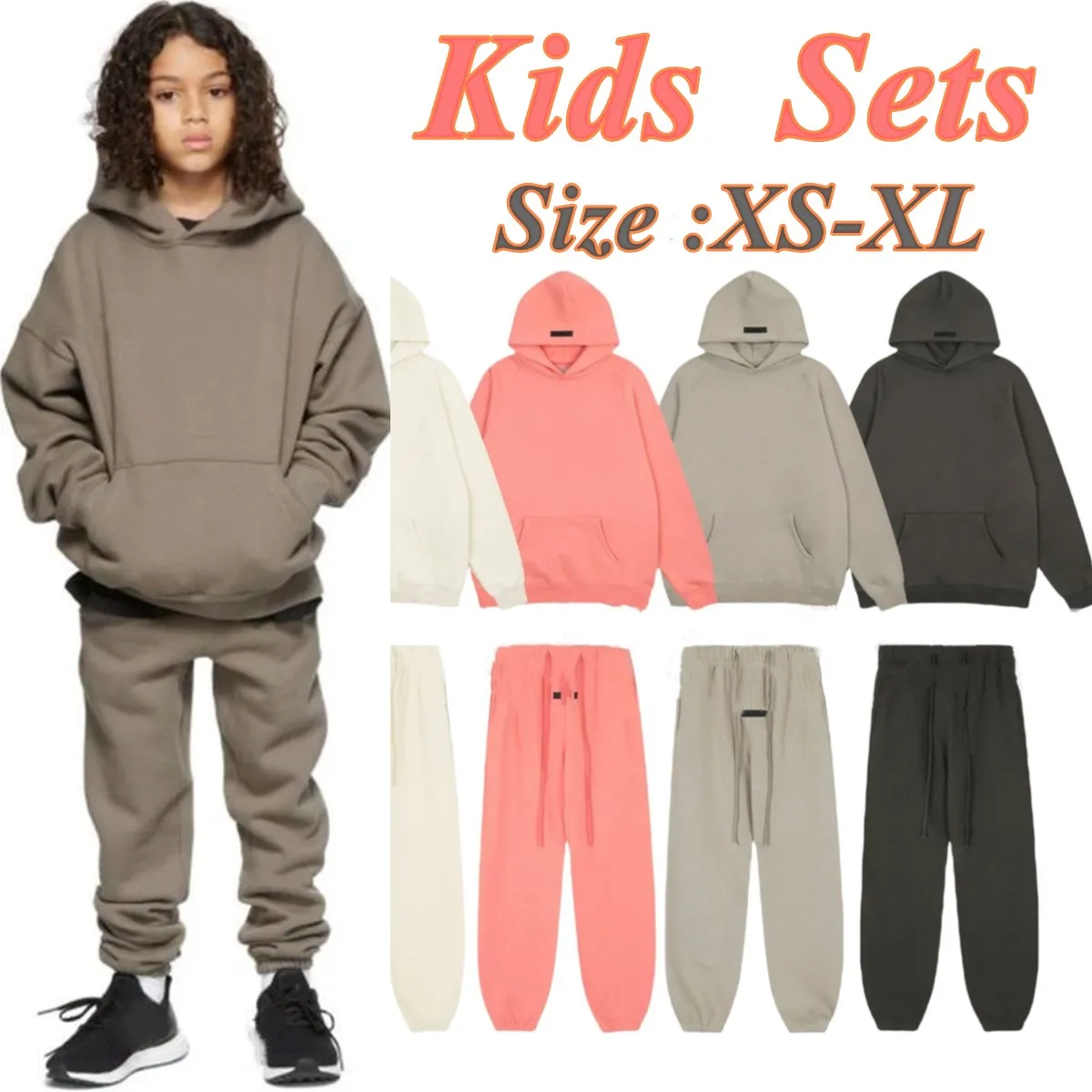 kids essential Hoodie Sets kids baby Clothing sweatshirt coats boys designer clothes Fashion Streetshirts Pullover Loose Tracksuits hooded