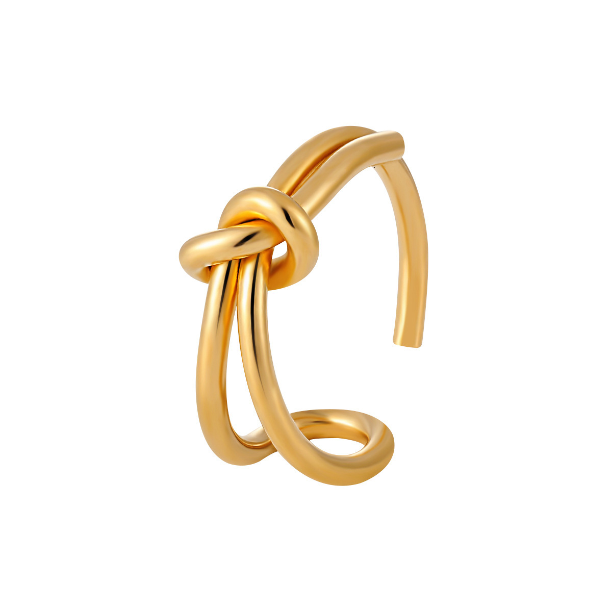 Korean Fashion Designer Wedding Rings Titanium Steel Bowknot Adjustable Open For Women Simple Personality Index Finger Ring Jewelry