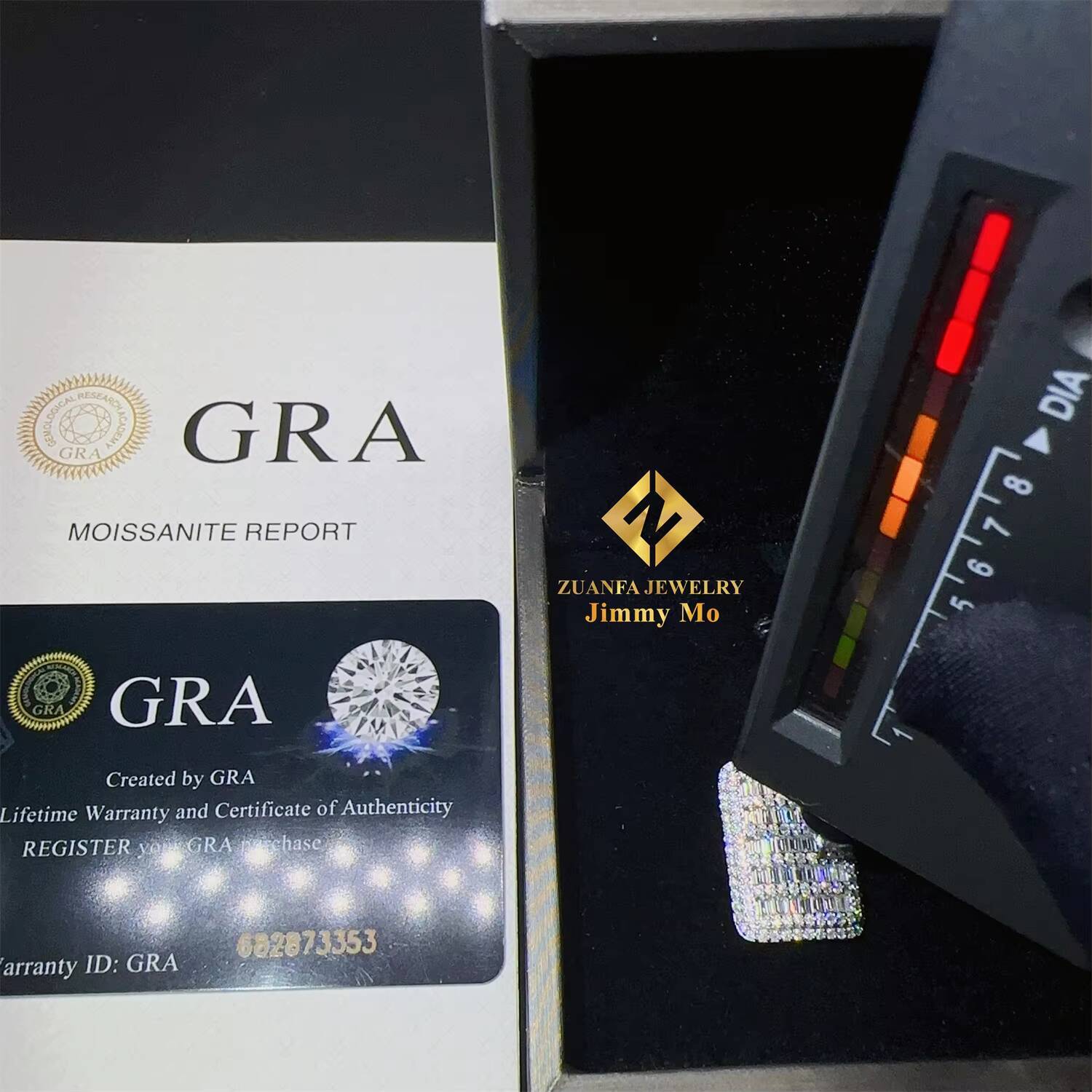 New Arrivals Pass Diamond Tester Iced Out Luxury Man Jewelry 925 Solid Silver D Baguette Moissanite Diamond Dog Tag Pendant