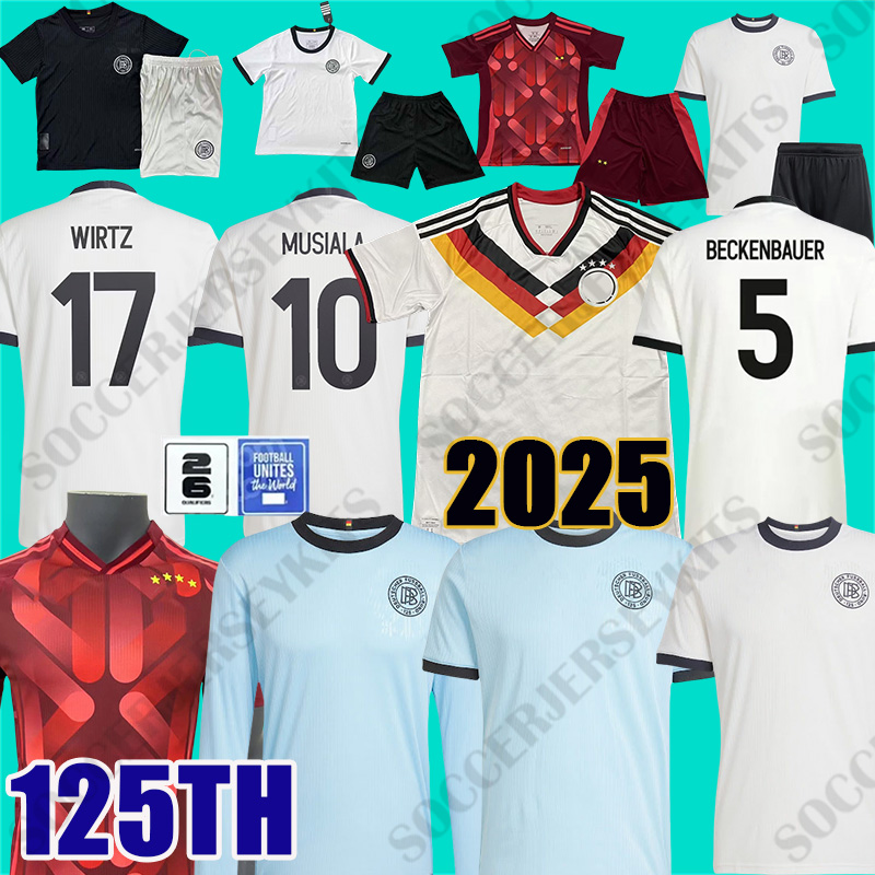 germany 125 Whiteout Germany 2025 Kit alemania euro soccer jerseys deutschland trikot KROOS football shirt kids kit Deutschland 125TH maillot allemagne EM trikots