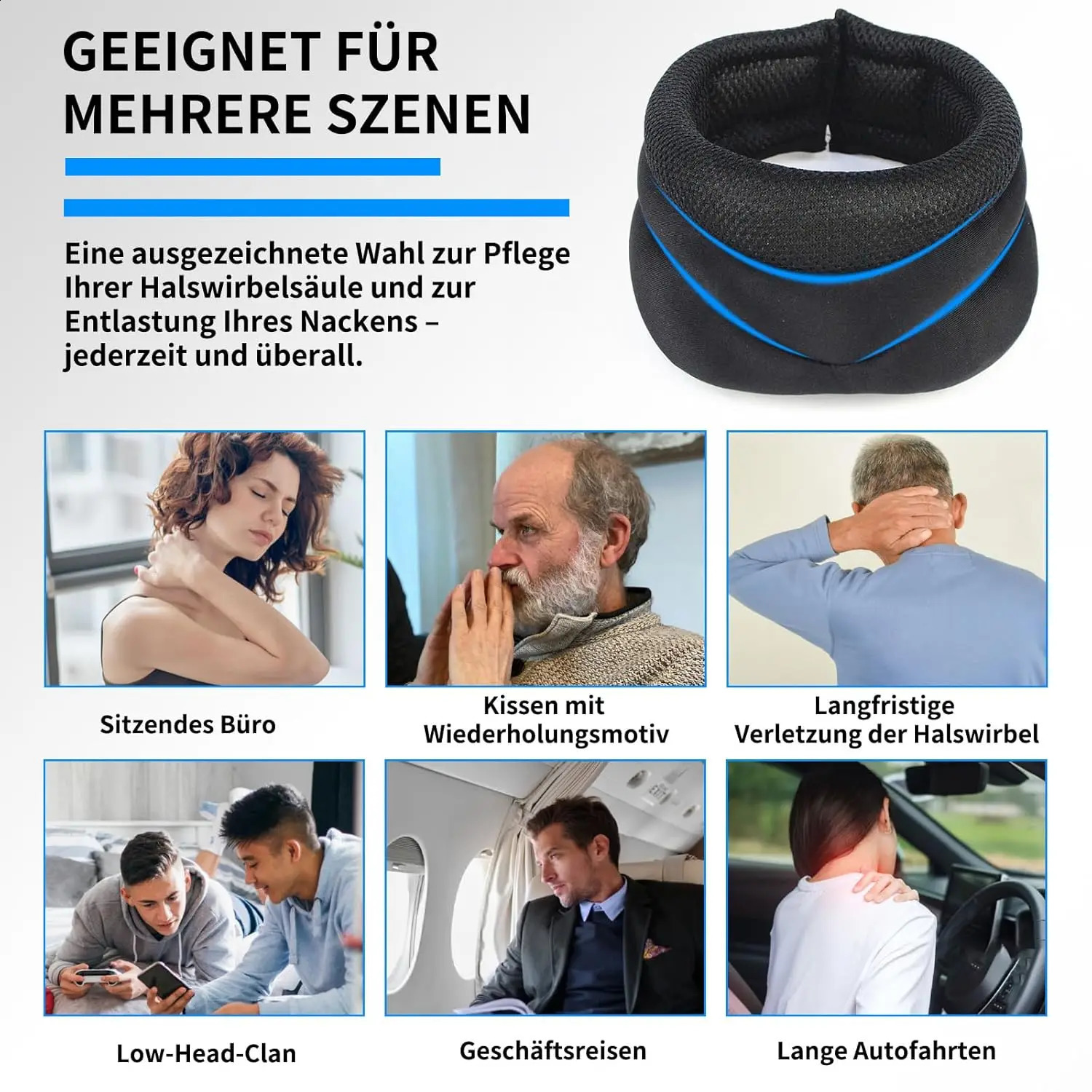 Anti-snoring Neck Brace Foam Shoulder and Neck Sleeve for Neck Pain Relief and Shoulder Relaxation 3D Neck Support 250801 - view 4