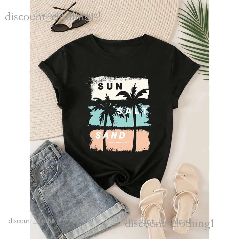 Summer beach casual wear anti shrink customizable with pictures tops designer clothes women 180g pure cotton tshirts shipped from US delivered within 