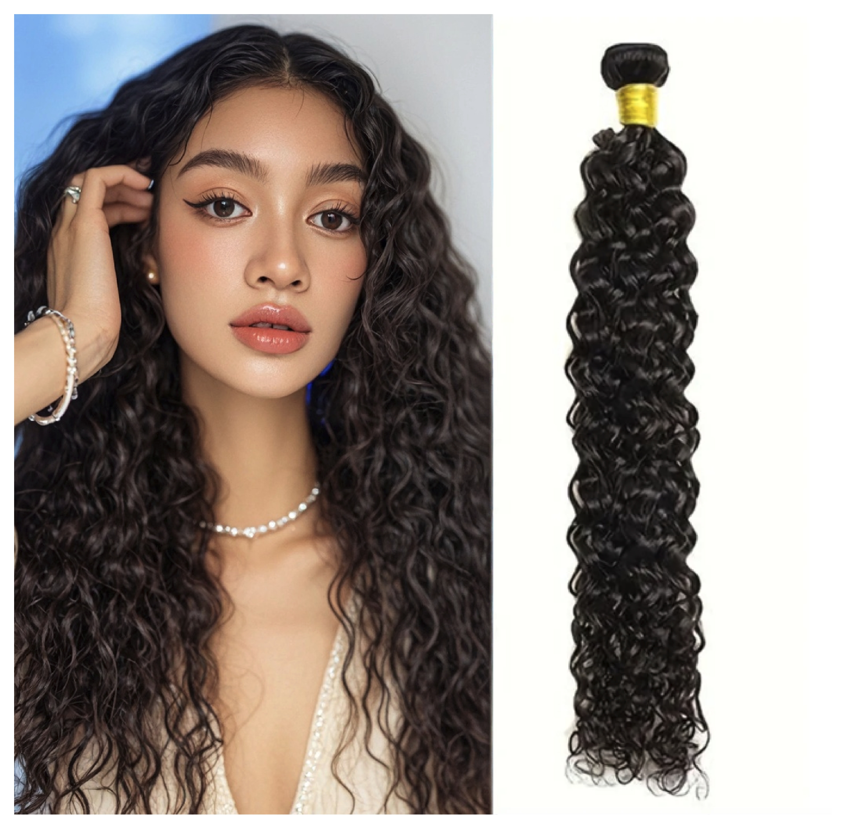 ViBESHiFT 10-26 Inch Jerry curl Human Hair Extensions Unprocessed 100% Human Hair Weave Bundles Hair piece 12A Brazilian Virgin Hair for women