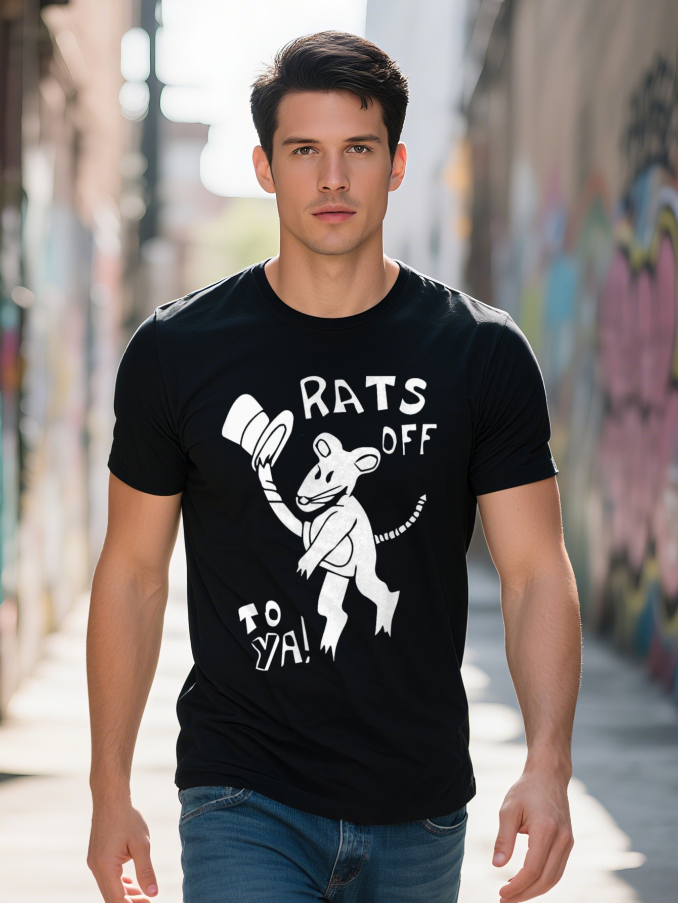 Men s g Cotton T Magical to Ya Graphic Tee with Top Hat Fashion Glasses Short Sleeve Round Neck Shirt