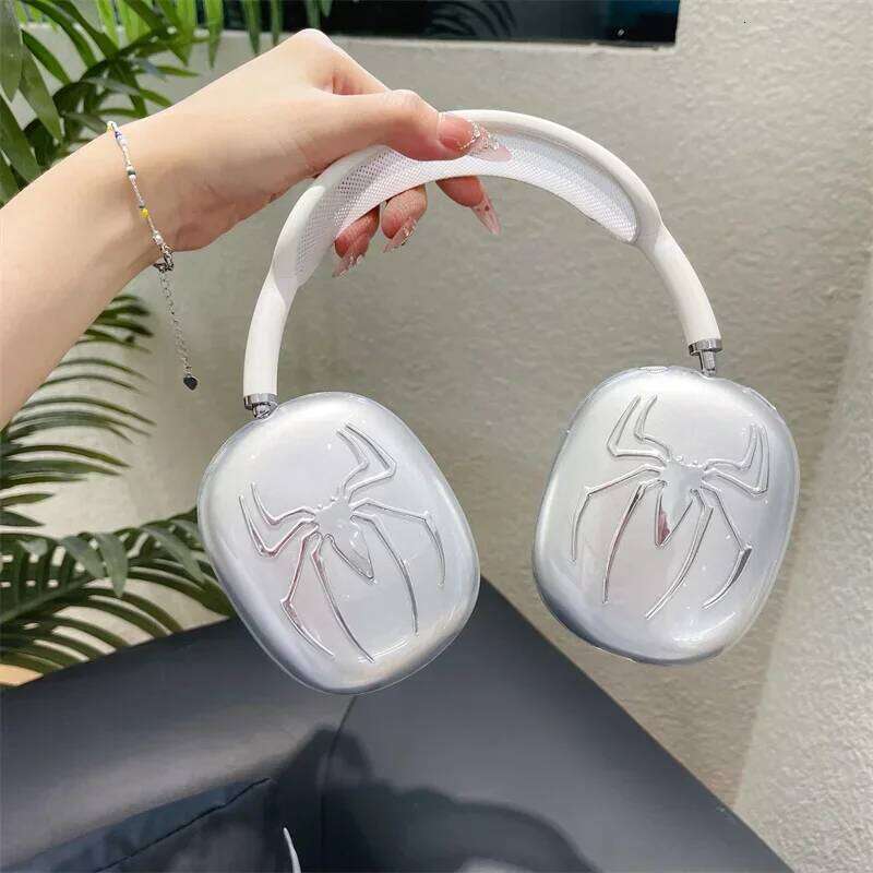 3D Spider Style Cover Apple Earphone Case Clear Soft Silicone Headphone For Max Halloween Gift Kit