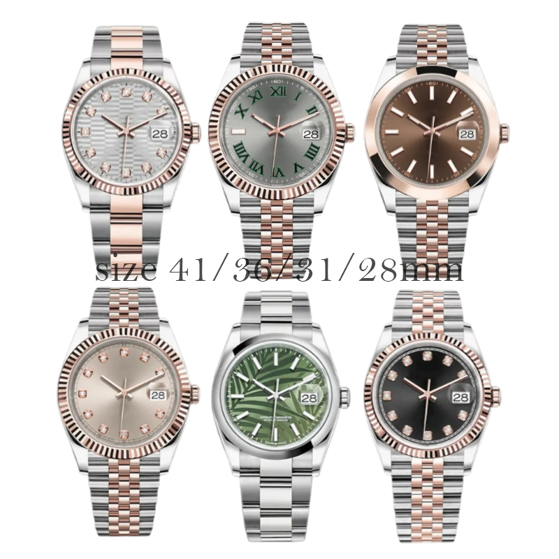 Man watch Women luxury designer watches 41mm/36mm automatic movement 31mm/28mm quartz wristwatch 904Lstainless steel strap luminous sapphire Montres with box