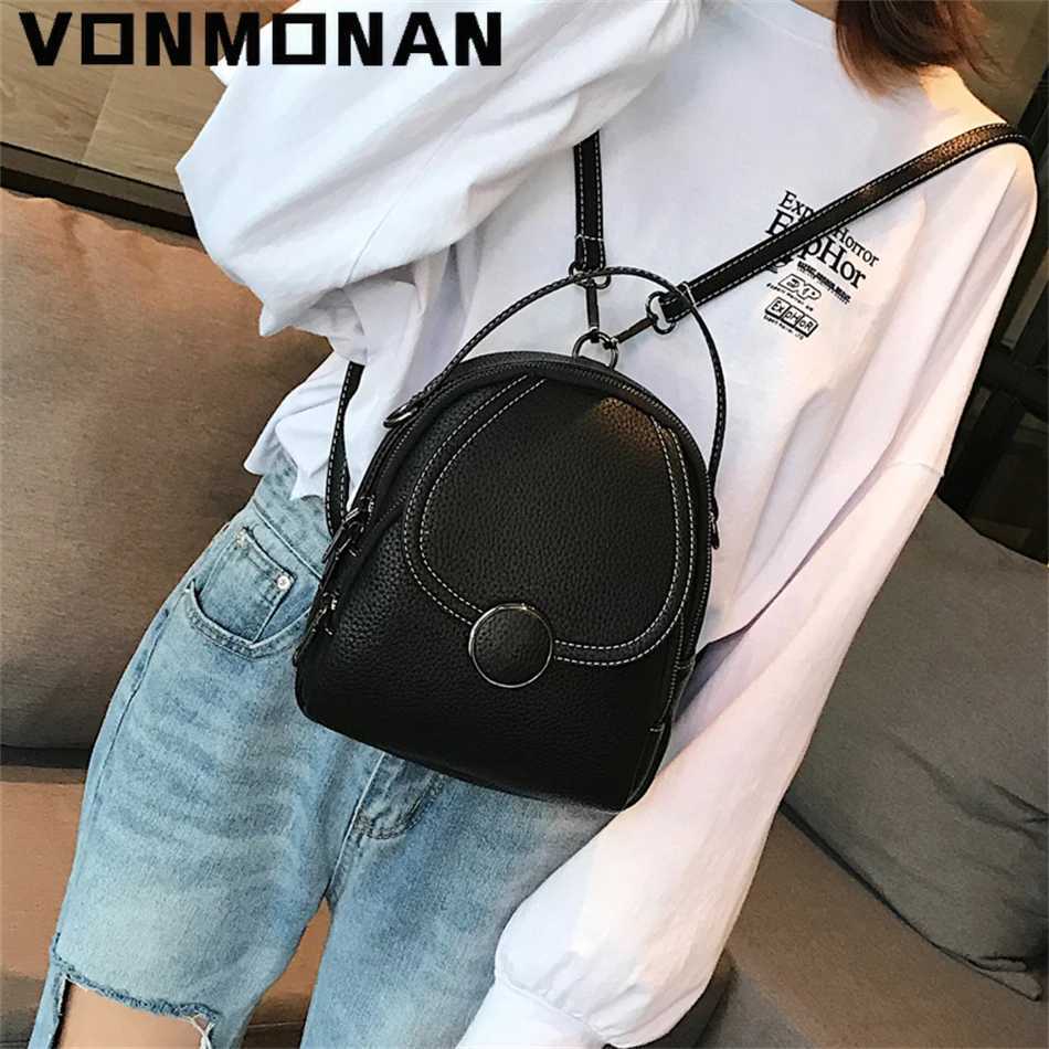 New Designer Fashion Women Leather Backpack Mini Soft Touch Multi-Function Small Backpack Female Ladies Shoulder Bag Purse Z250802