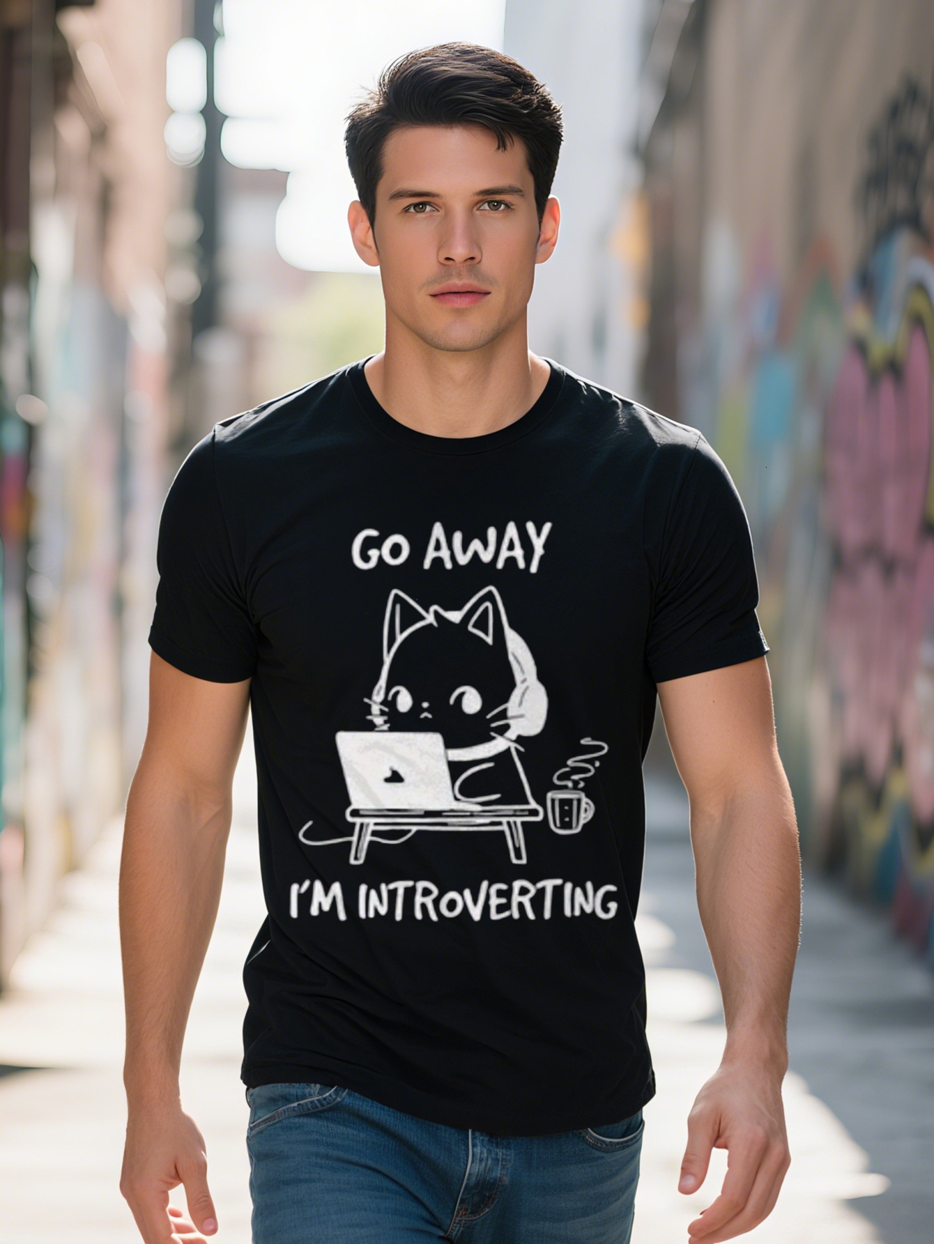 Soft Cotton Men's Crew Neck T-Shirt Short Sleeve Breathable Ideal for Hiking Camping Traveling and Outdoor Activities