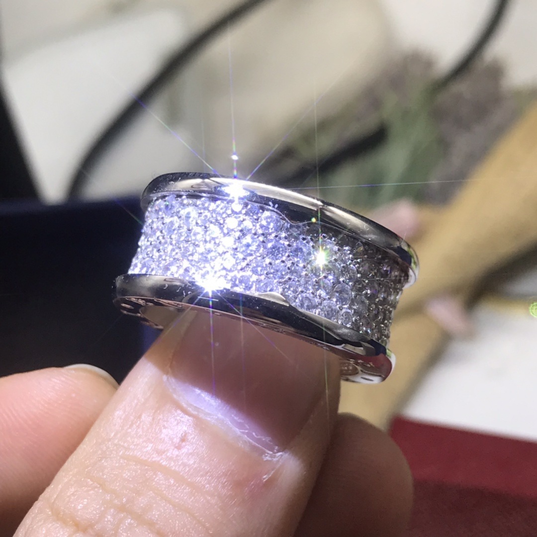 18K Rose Gold Plated Wedding Ring Set, Small Waist Pave Band with Full Round Diamonds, Preppy Style Engagement Jewelry