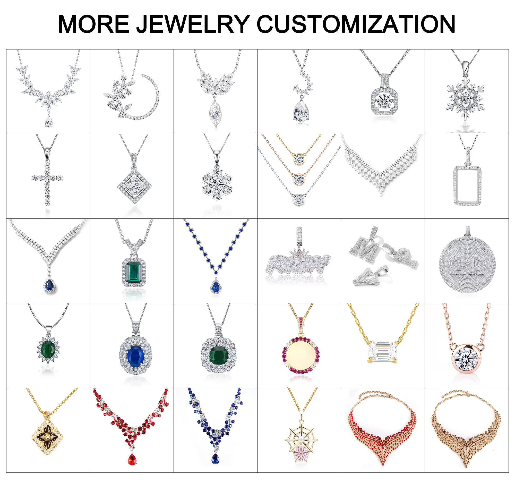 Goldleaf Lab Grown Diamond 1/2/3ct Round Shape 10k 14k 18k White Gold Solitaire White Def Lab Diamond Pendant Necklace for Women