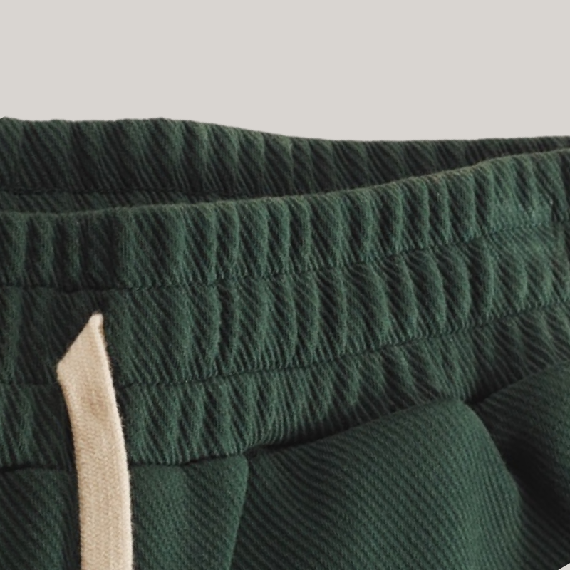Men's Solid Color Striped Shorts with Elastic Waistband and Drawstring Pockets Can be customized