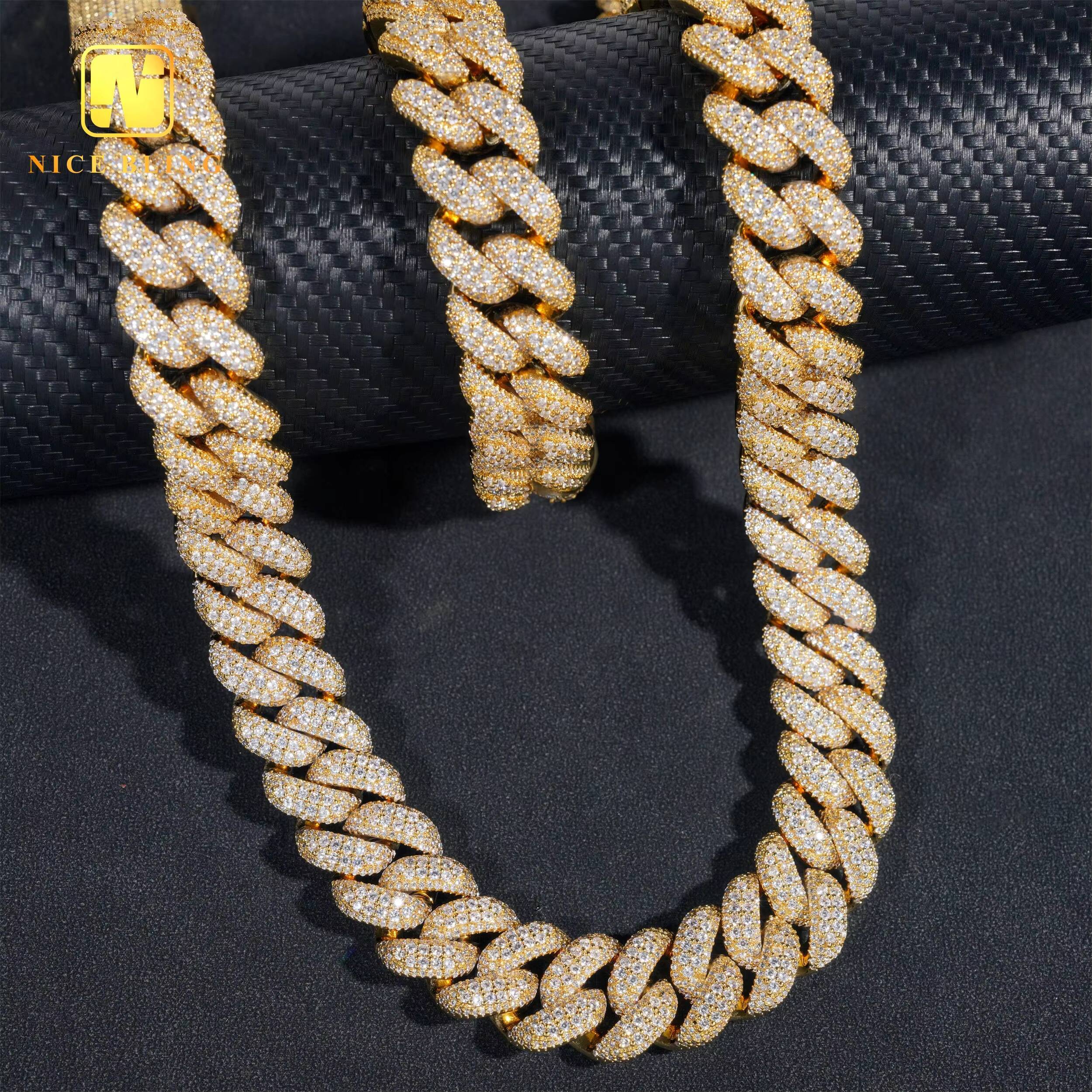 Wholesale Big Size Cuban Link Necklace 18k Gold Plated Hip Hop Rappers Thick Cuban Chains 18mm Brass Necklace and Bracelets