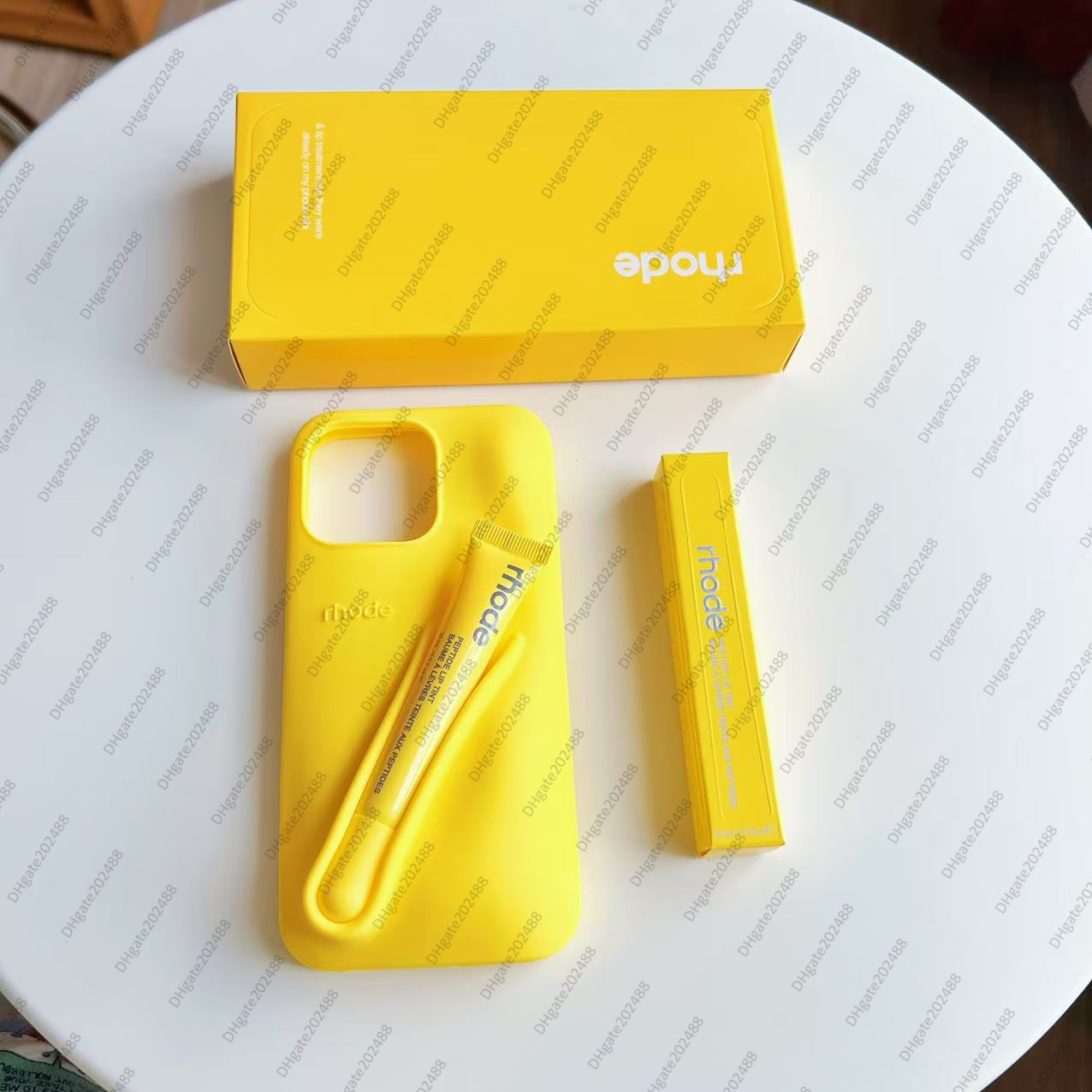 Rhode phone case Lipstick Portable Case Lip Gloss Lipstick Lip Balm 3D Make-Up Silicone Phone Case for iPhone 16 15 14 13 12 Pro Holder Cover Sil