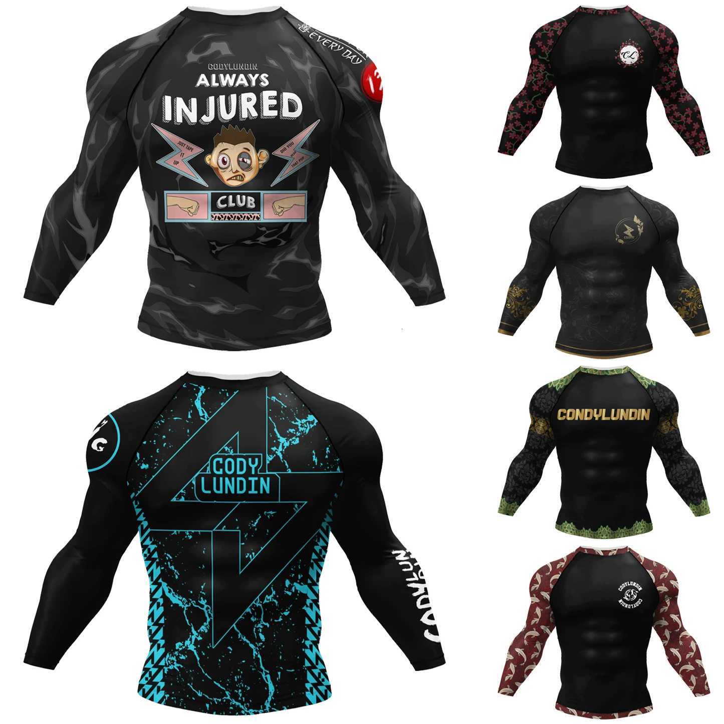 Cody Lundin Custom Bjj Mma Compression Rashguard Camo Jiu Jitsu No Gi Long Slve Bjj Rash Guard Wear X250802