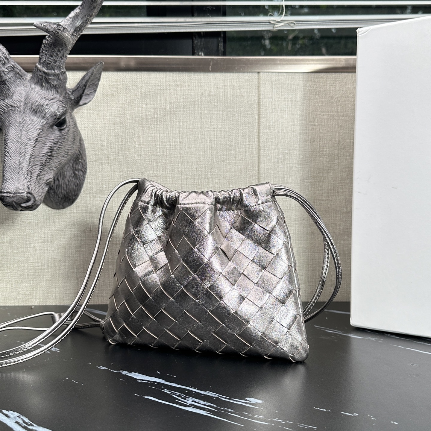 free shipping designer bags European and American retro Dustbag underarm mini soft cowhide simple shoulder shiny braided women's bag