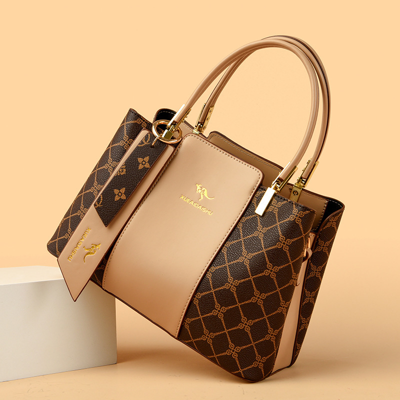 Luxury Contrasting Women's Business Handbag Free Shipping Designer New Minimalist Vintage Tote Bag Large Capacity Single Shoulder Crossbody Bag M