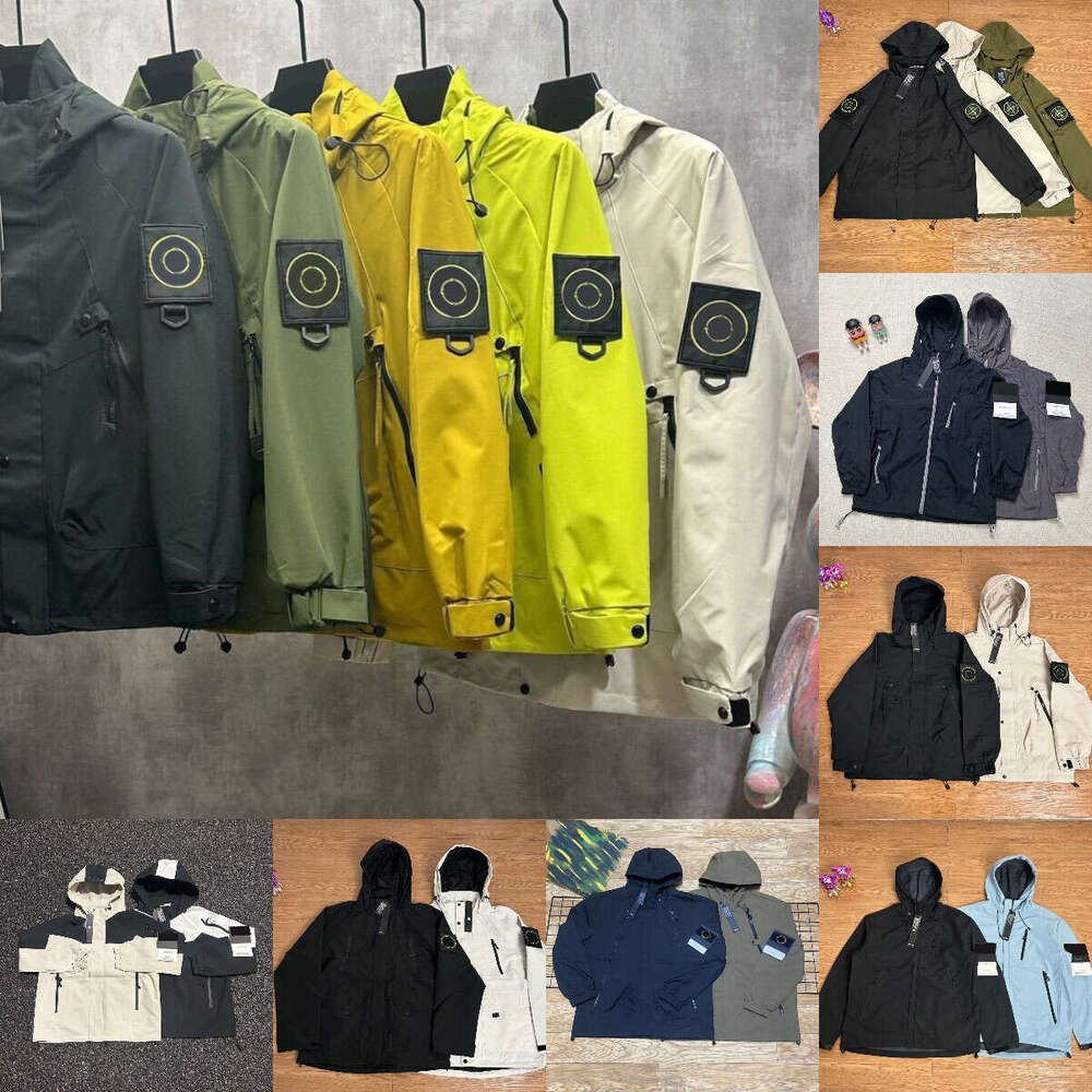 designer jacket men women stone hoodie islandas jacket Outdoor Sports Versatile windbreaker Waterproof Windproof Hooded coat Loose Function Jackets 01