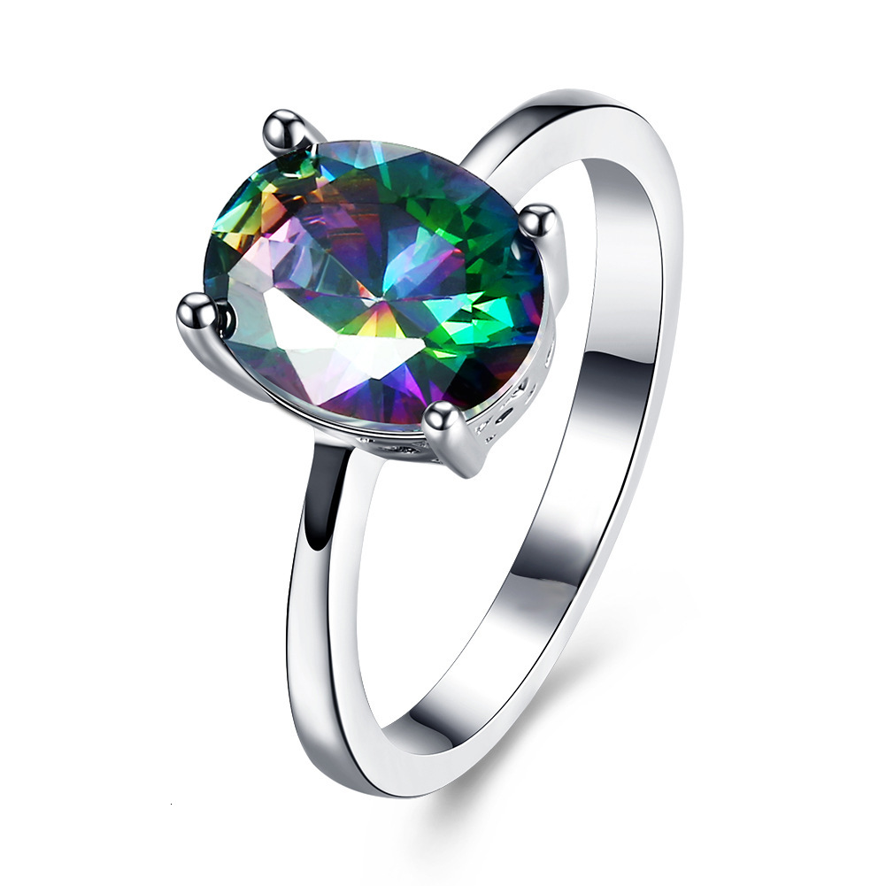 2025 New Style Jewelry In Various Colors Fashionable Geometric Color Zircon Designer Jewelry Wedding Rings Simple And Individual Diamond Rings For Wom
