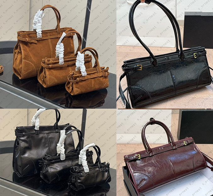 2025 Luxury bag Designer Tote Bag for Women - High-Quality Metallic Leather with Solid Colors Suede Handbags