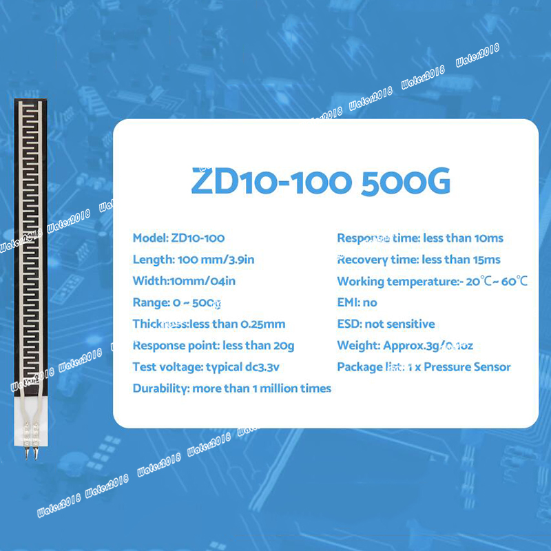 Upgraded Force Sensor Resistance-Type Precise Thin Film Pressure Sensor Force Sensitive Resistor Flexible