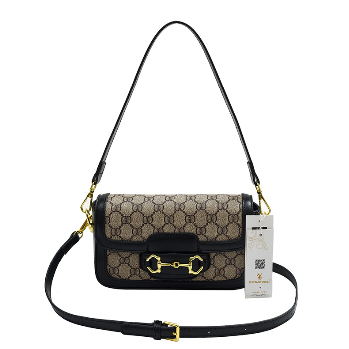 Free shipping high-end design women's bag new popular fashion saddle bag retro underarm bag trendy single-shoulder crossbody small square bag