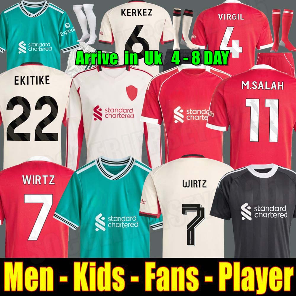 2025 ALLISTER soccer jerseys DIOGO JOTA EkitikE 2026 football shirt Luis DIaz A.BECKER FRIMPONG Wirtz Kerkez men kids kit women SALAH goalkeeper lfc 25 26