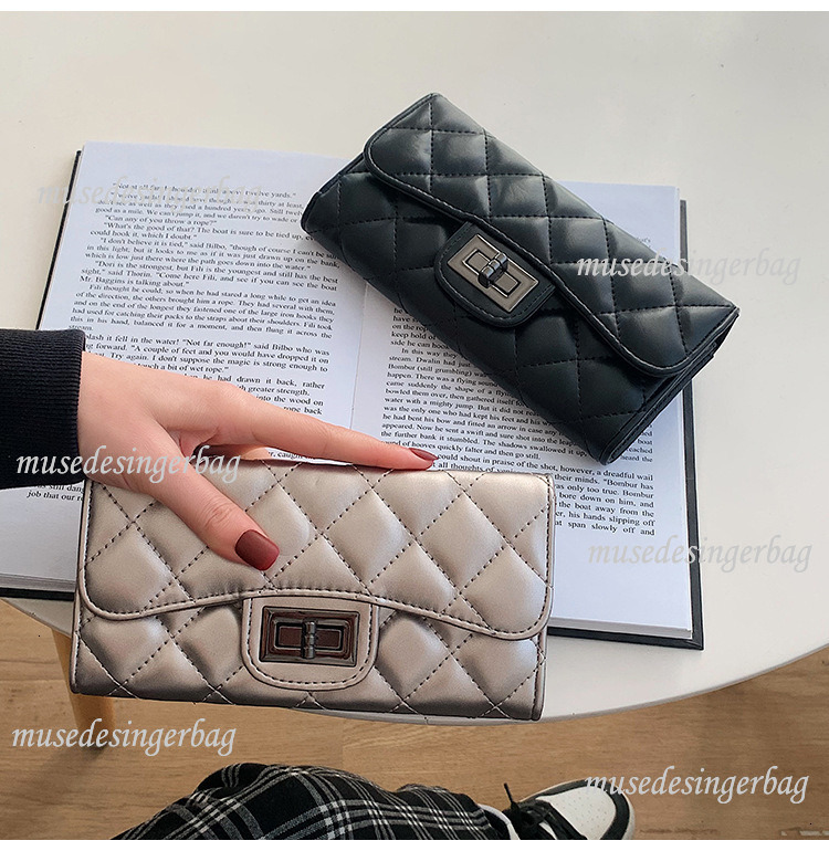 Luxury Brand Designer Purse Luxury Wallet 2025 New Quilted Soft Leather Long Coin Purse Large Capacity Niche Design Wallet Handbag