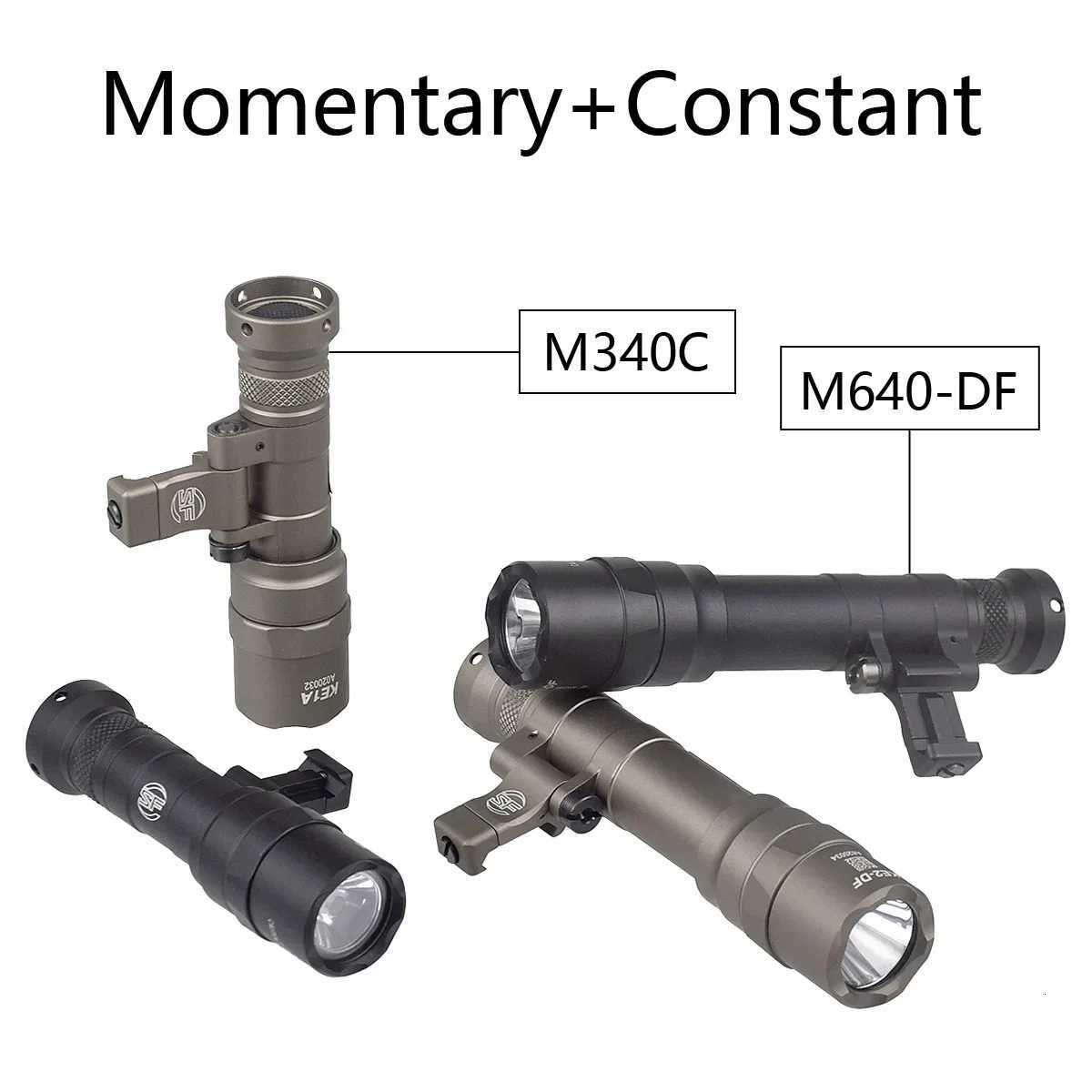 Tactical M600 M340 DF M640 SF Flashlight M340V LED Scout Light 20mm Picatinny Rail M LOK Mount Airsoft Hunting Gun Lamp Z250802