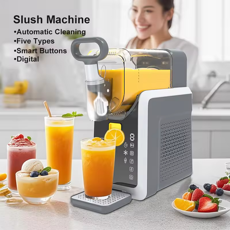 mini slush machine 2l compact electric slushy maker for home and hotel frozen drinks smoothie ice cream snow melting beverage appliance