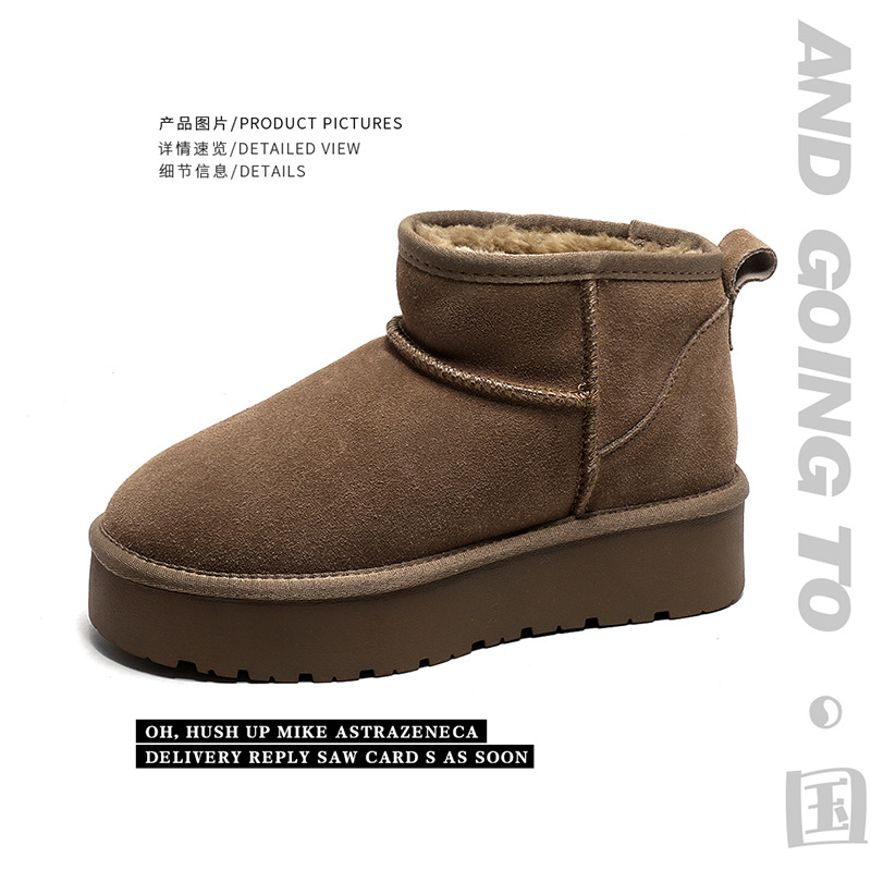 free shipping for designer Boots women Thick-soled snow boots short ankle boots with fleece thickening anti-slip wear-resistant