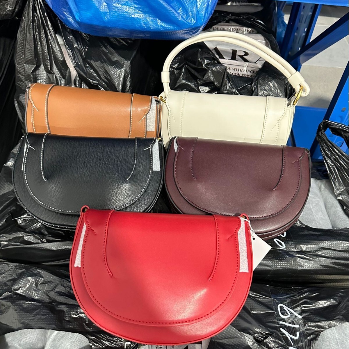 Red women s crossbody bag summer new saddle bag designer bag large trend capacity color blocked handbag flip bag shoulder bag