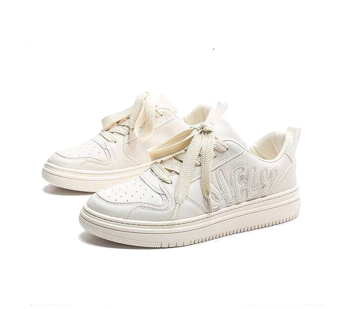Jifffly Bread 2025 Summer New White Women Height Increasing Casual Shoes Versatile Sneakers for Men