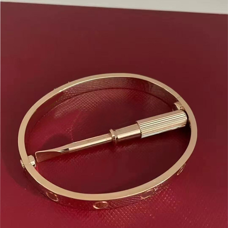 designer bracelet High quality luxury bracelet Fashion bracelets Screw nail gold bracelet bangle women fine jewelry woman 6mm