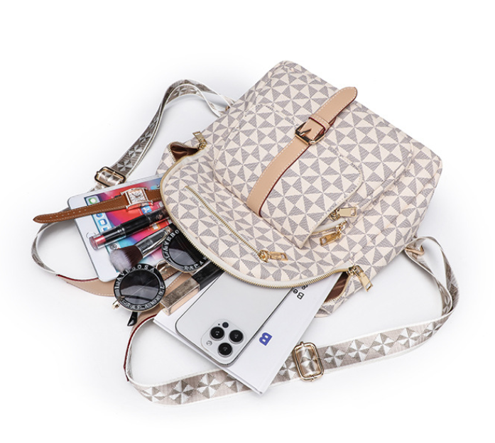 Free shipping design backpack for women new autumn and winter fashion trend schoolbag printed large-capacity casual travel bag men's and women 