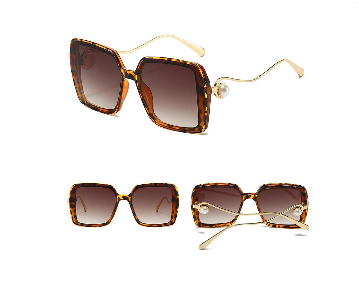 Designer Sunglasses For Women Oversized Sunglasses Pearl Classic Retro Sunglasses Luxury Polarized Goggle Pilot PC Frame Square UV400 Eyewear KP021