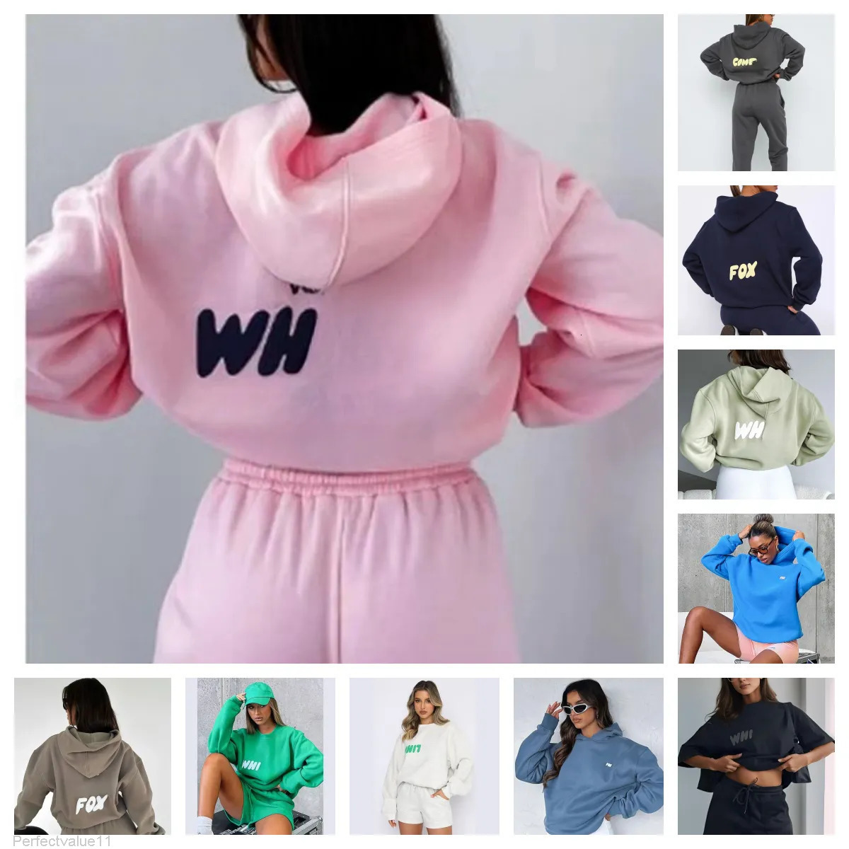 Womens Tracksuits White New Womens Sportswear Printed Hoodie Sportswear High Quality Casual Jogging Clothing Zipper Womens Sportswear 2