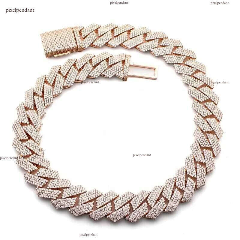 necklaces designer jewelry necklace cuban link chain Pendant Necklaces Iced Out Pass Dia Tester Sterling Sier Necklace Vvs Moissanite chains for men