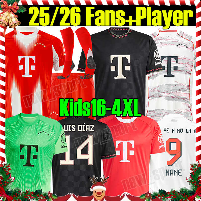 4XL 2025/26 LUIS DIAZ KANE Soccer jerseys Fans Player version Oktoberfest SANE MULLER OLISE MUSIALA COMAN GNABRY 24/25 KIMMICH Men kids Kits Football shirts