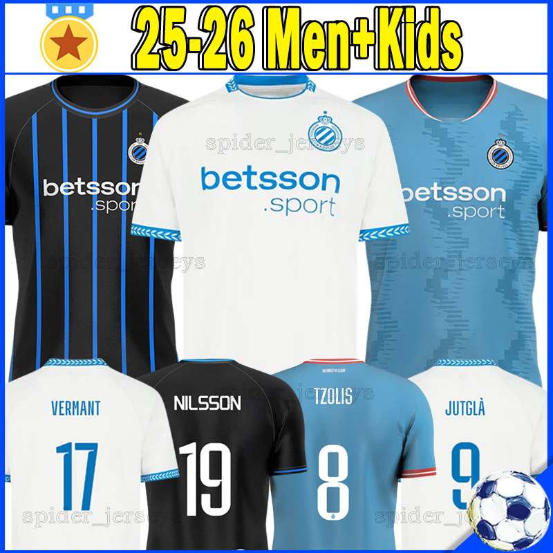 XXXL 4XL 25 26 Club Brugge Soccer Jerseys VANAKEN JUTGLA TZOLIS JASHARI 2025 2026 Football Shirts DE CUYPER ONYEDIKA VETLESEN ORDONEZ VERMANT Men Uniforms kids kits