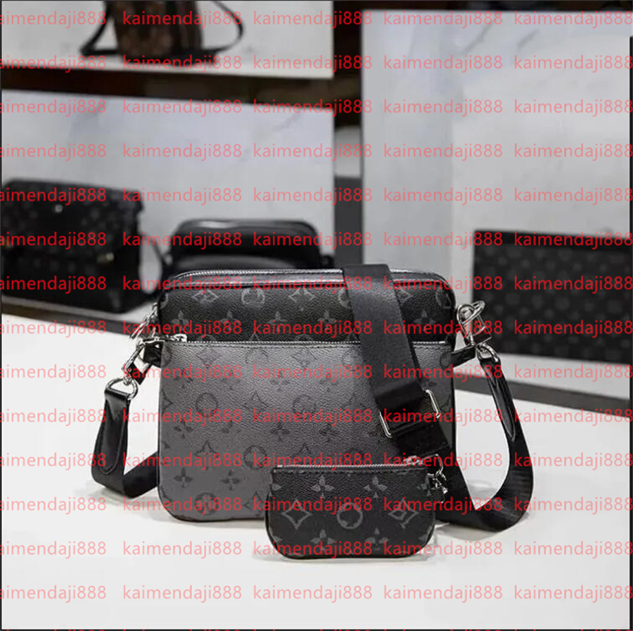 High Quality Designer bags mens womens POCHETTE TRIO Cross Body Wallets Leather tote bag Patchwork handbag shoulder bags Totes Purse Crossbody Bag with dust bag