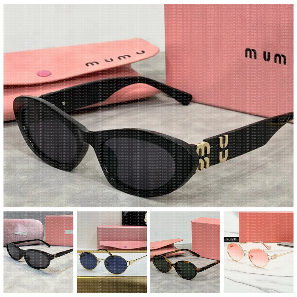 Top Sunglasses Fashion Glasses Oval Frame Designer Sunglass Womens Anti-radiation UV400 Polarized Lenses Mens Retro Eyeglasses with box