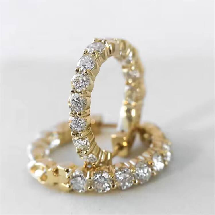 Speedin Fashion Jewelry Top Quality 0.5-2 Carat VVS Moissanite Stud Earrings Lab Grown Diamond Earrings