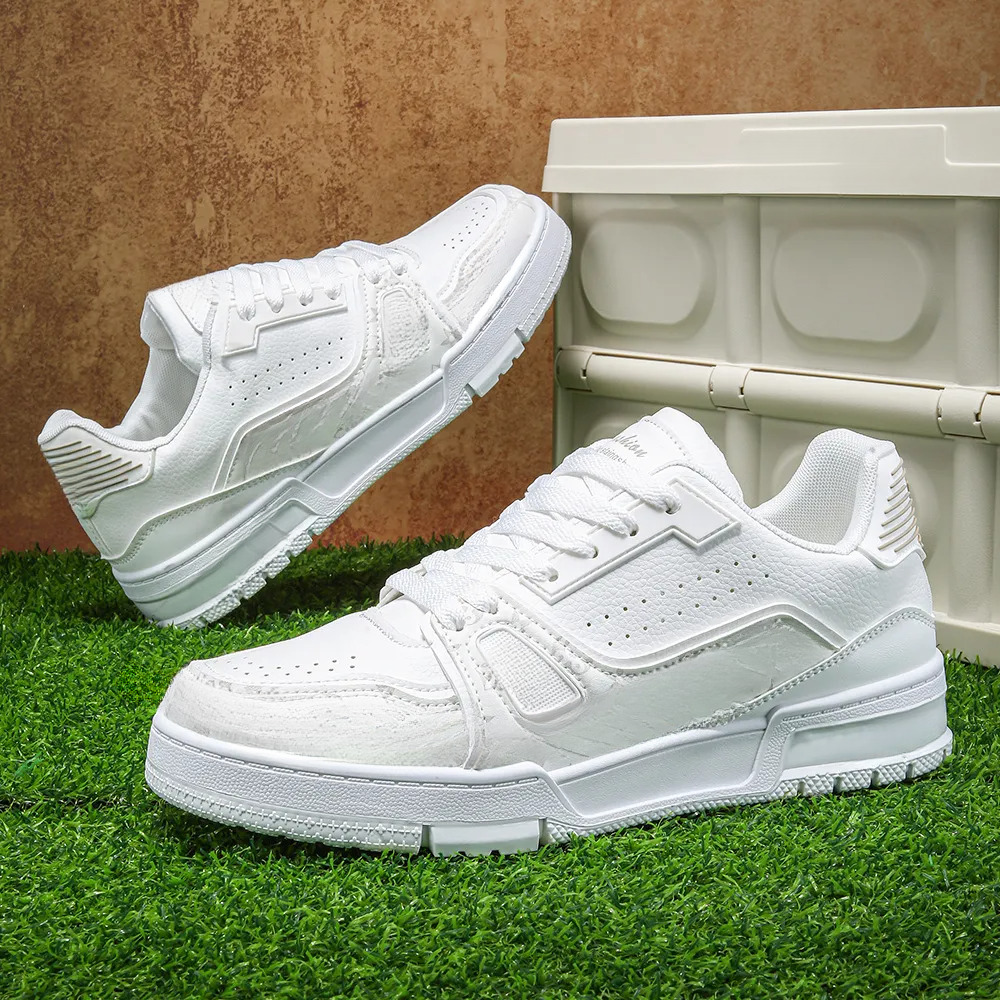 2025 Summer New Men Free Shipping S White Designer Shoes Fashion Casual High Quality Leather Board Outdoor Versatile Sports Skateboarding board shoes