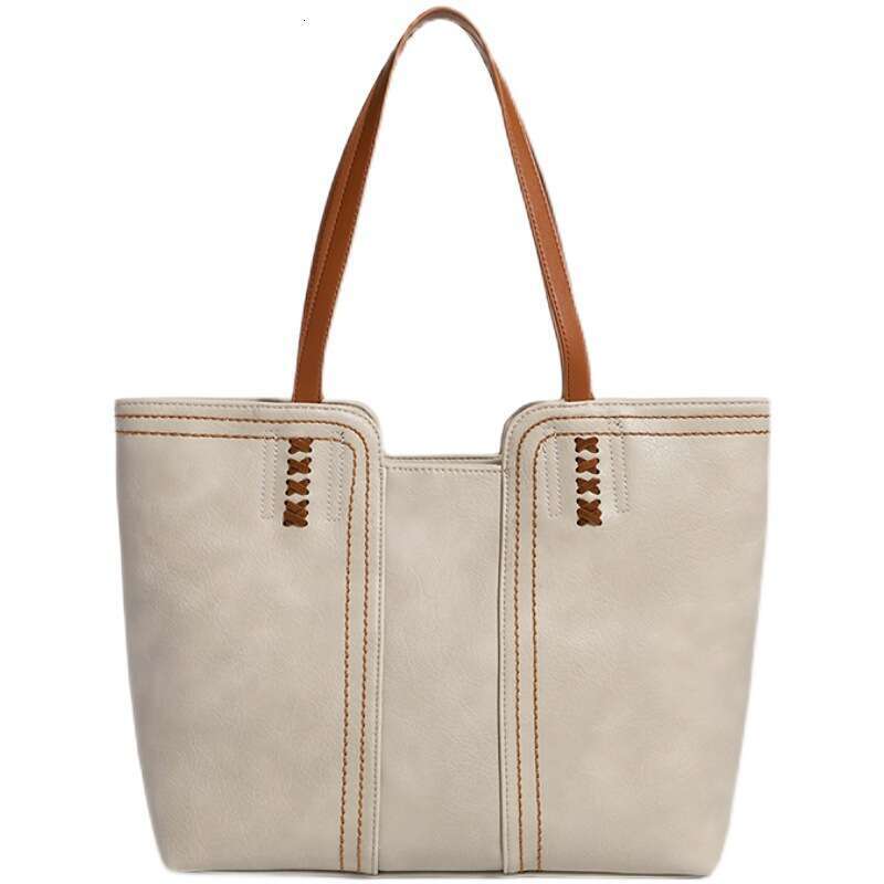 Versatile Korean Style New Fashion Simple Tote Capacity Shoulder Handbag Commuter Large Bag for Women
