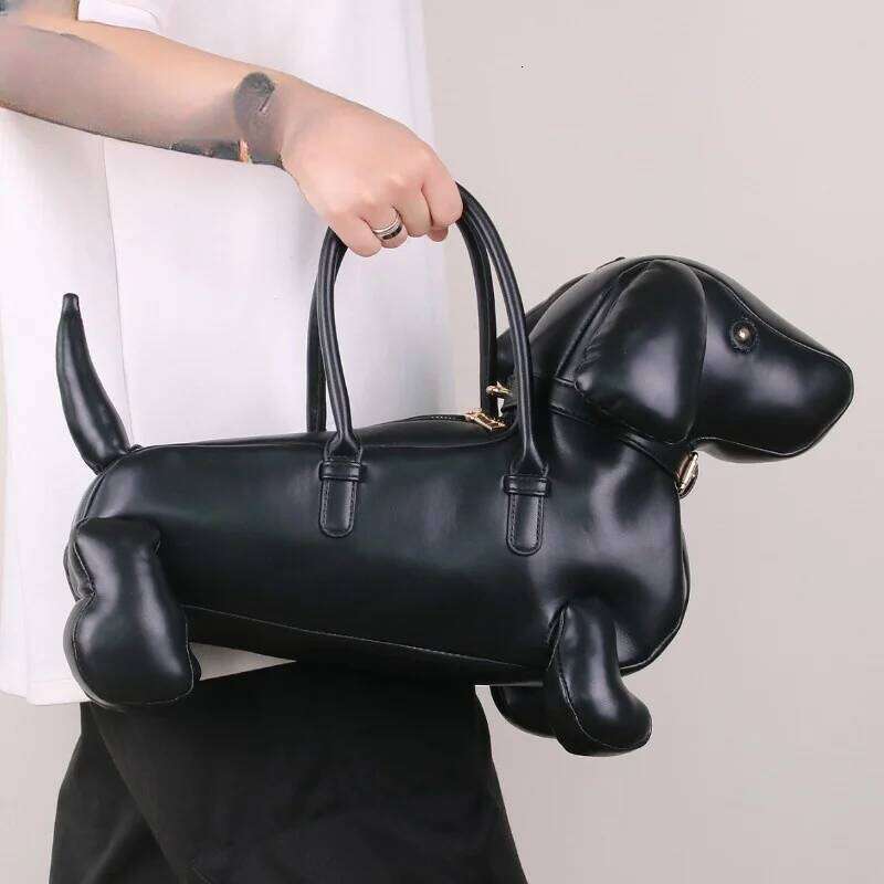 Designer Bags Women's Fashion Creative Design Cute Dachshund Handbag PU Soft Leather Shoulder Messenger Bag