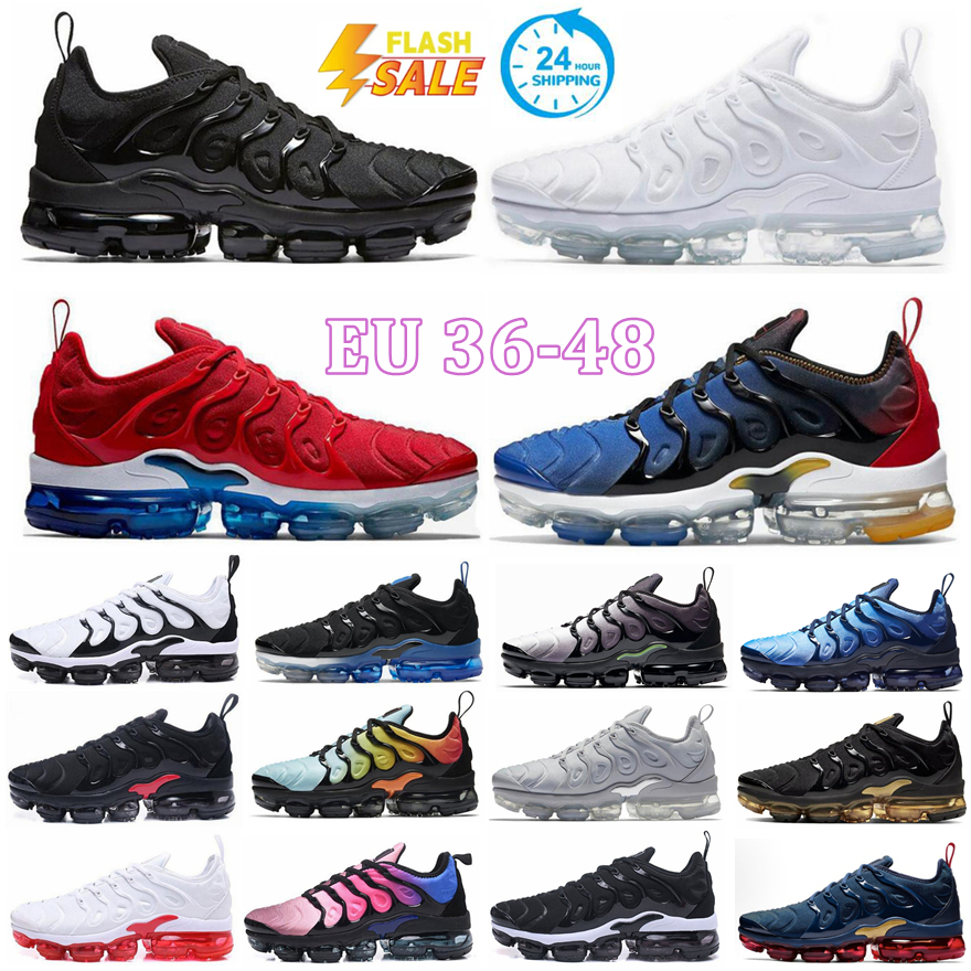 Big Size 48 Mens Tn Plus Running Shoes Women Tns Sneakers Active Fuchsia Eagles Triple White Black Gold University Blue Grape Chaussures Sports Trainers