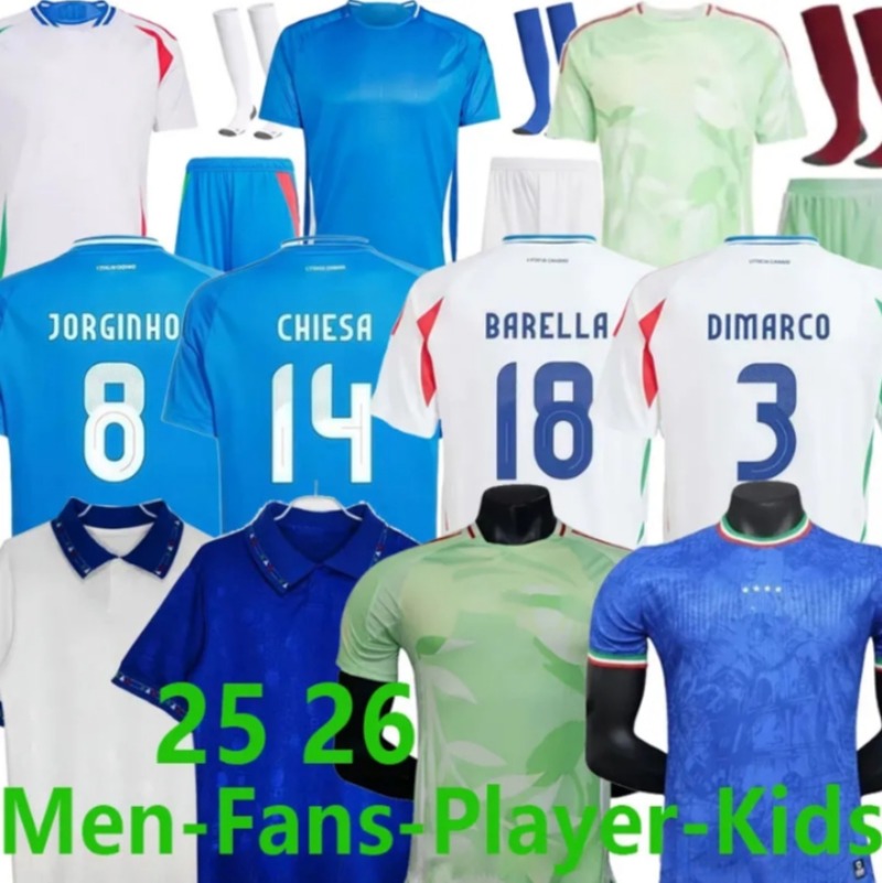 2025 2026 itAly men soccer jersey women Special training suit maglia italia PELLEGRINI Italien football shirt INSIGNE CHIESA BARELLA italie men kids kit Retro shirt