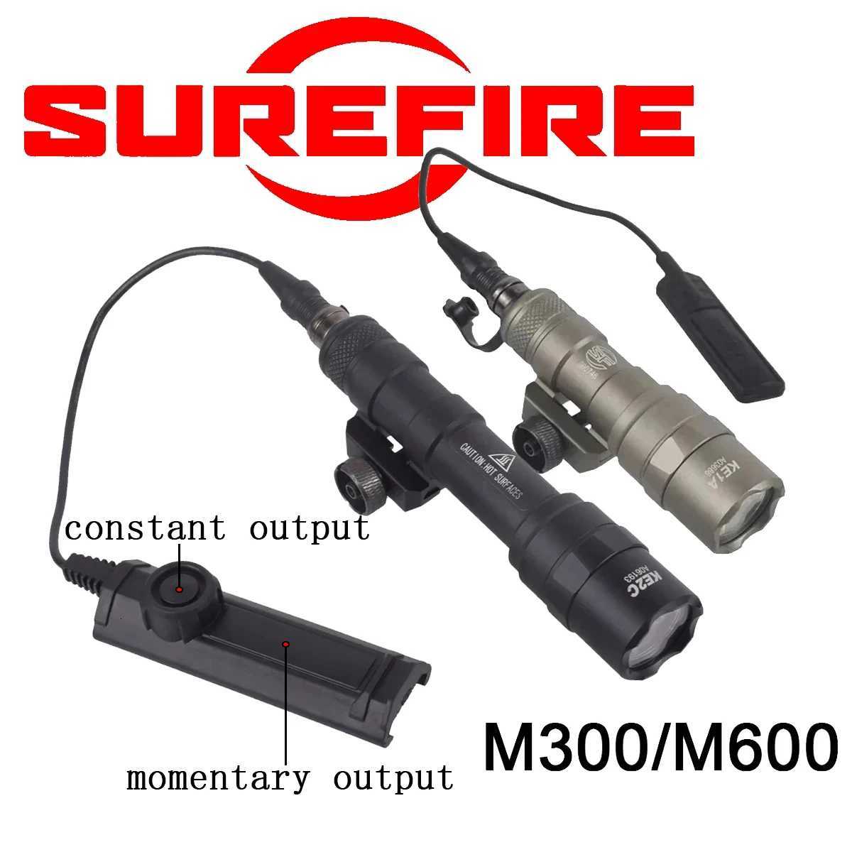 Tactical Flashlight SF M600 M600B Weapons Light Airsoft Rifle M300 M300C Scout Light Fit 20mm Rail Hunting Gun Lamp Z250802