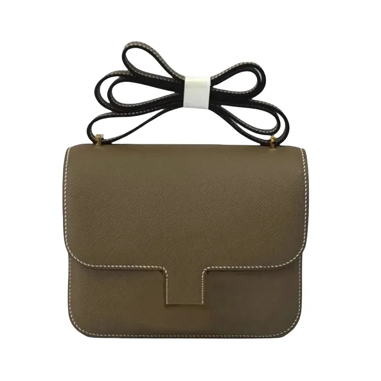 12A Constances Bag Shoulder Bags Crossbody Designer Womens Genuine Leather Full Handmade sewn handbag 24K gold plated hardware tote stewardess bag 19cm