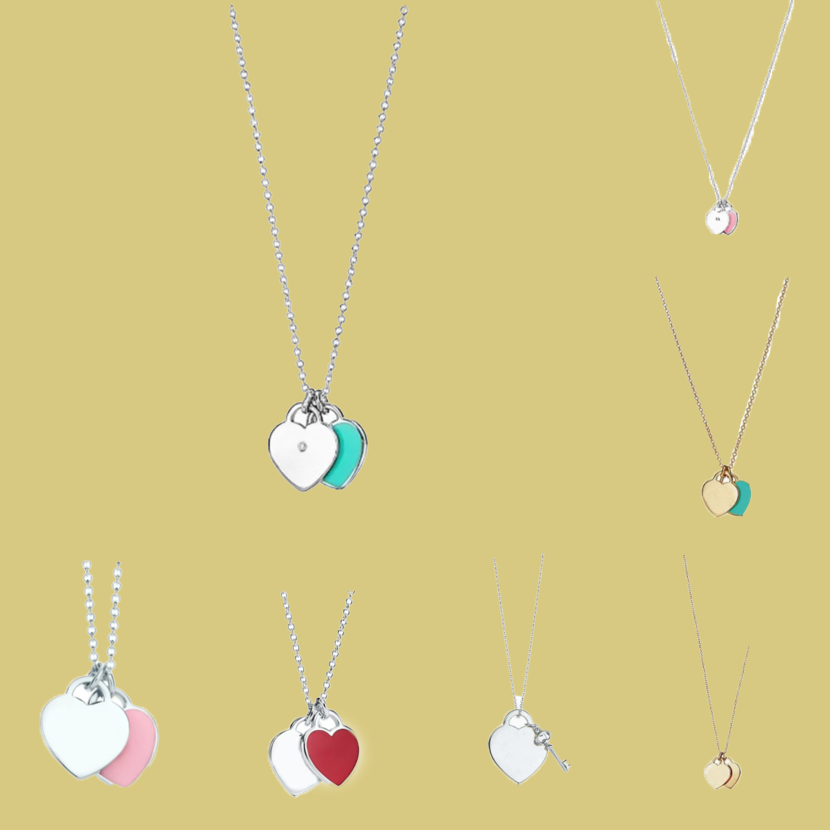 Necklace Womens Heart Necklace Designer Jewellery Chains Pendant Stainless Steel Charm anniversary Gift for Women Gold Plated